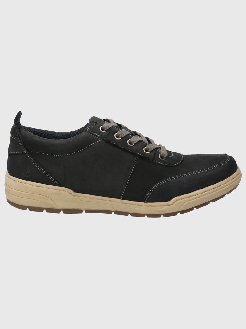 Zapatilla-Para-Hombre-Cuero-Draper-Gris-Oscuro-Hush-Puppies