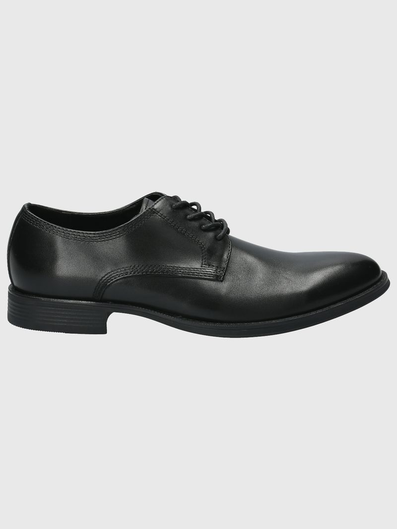 Zapato-Para-Hombre-Cuero-Rollo-Negro-Hush-Puppies