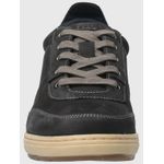 Zapatilla-Para-Hombre-Cuero-Draper-Gris-Oscuro-Hush-Puppies