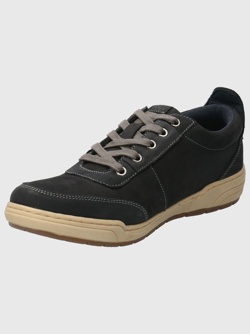 Zapatilla-Para-Hombre-Cuero-Draper-Gris-Oscuro-Hush-Puppies