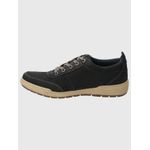 Zapatilla-Para-Hombre-Cuero-Draper-Gris-Oscuro-Hush-Puppies
