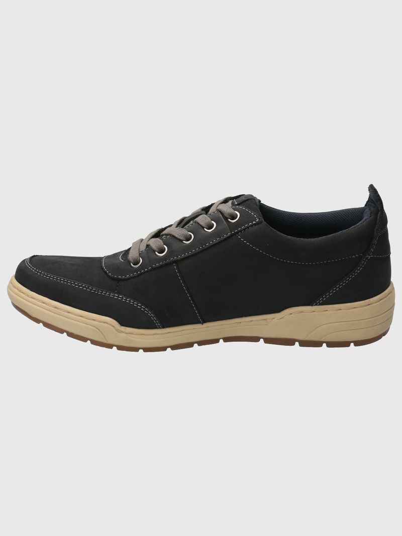 Zapatilla-Para-Hombre-Cuero-Draper-Gris-Oscuro-Hush-Puppies