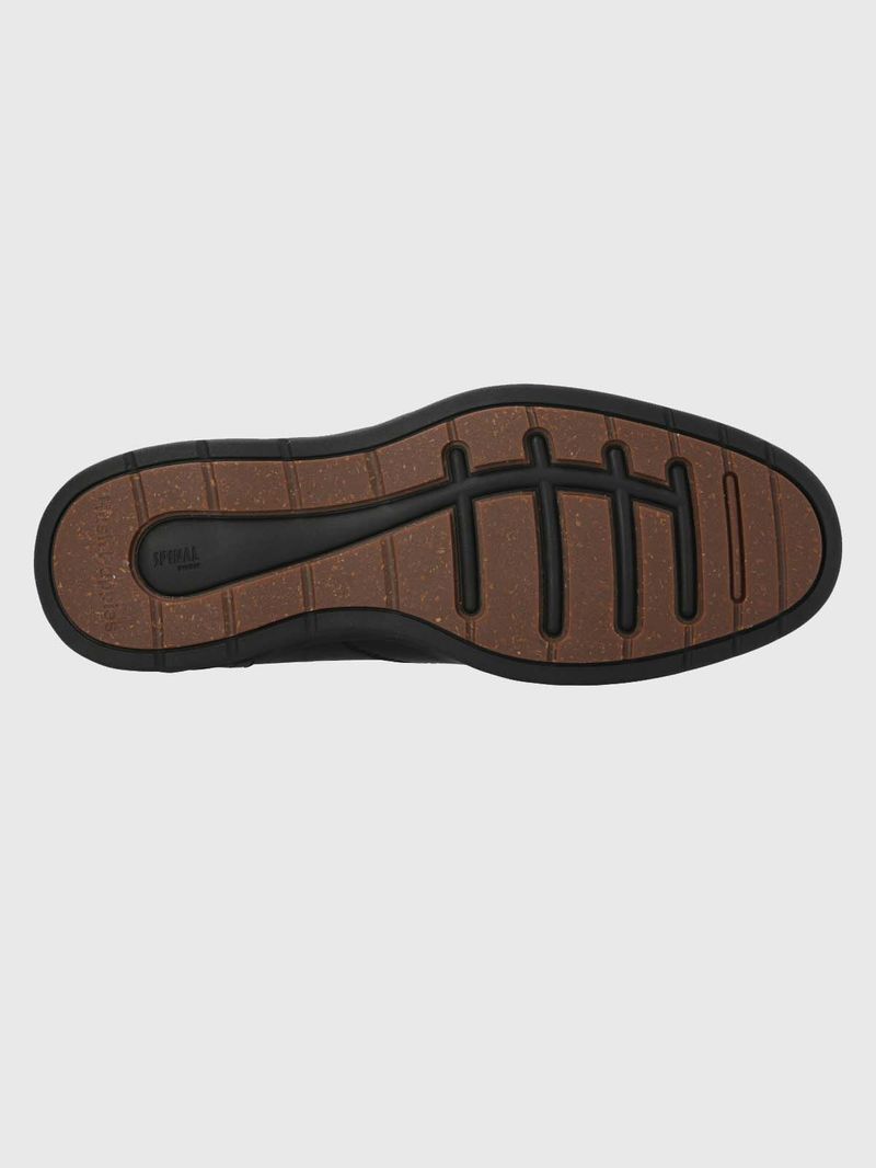 Slip-On-Para-Hombre-Cuero-Spinal-Urban-Negro-Hush-Puppies