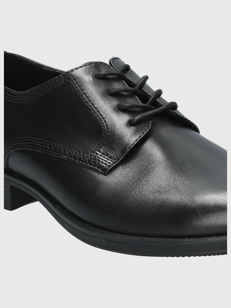 Zapato-Para-Hombre-Cuero-Rollo-Negro-Hush-Puppies