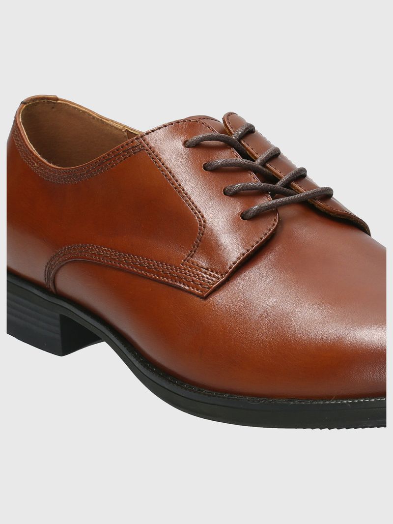 Zapato-Para-Hombre-Cuero-Rollo-Marron-Hush-Puppies