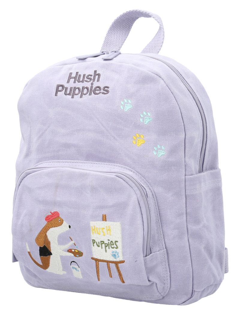 Mochila-Escolar-Para-Niña-Algodon-Pintor-Lila-Hush-Puppies