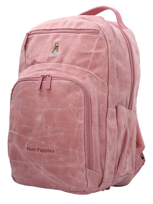 Mochila Escolar Para Niña Algodón Basset Hound Rosado Hush Puppies