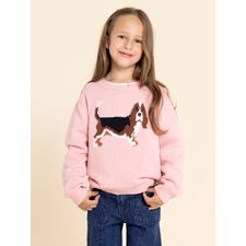 Chompa Para Niña Algodón Basset Rosado Hush Puppies Kids