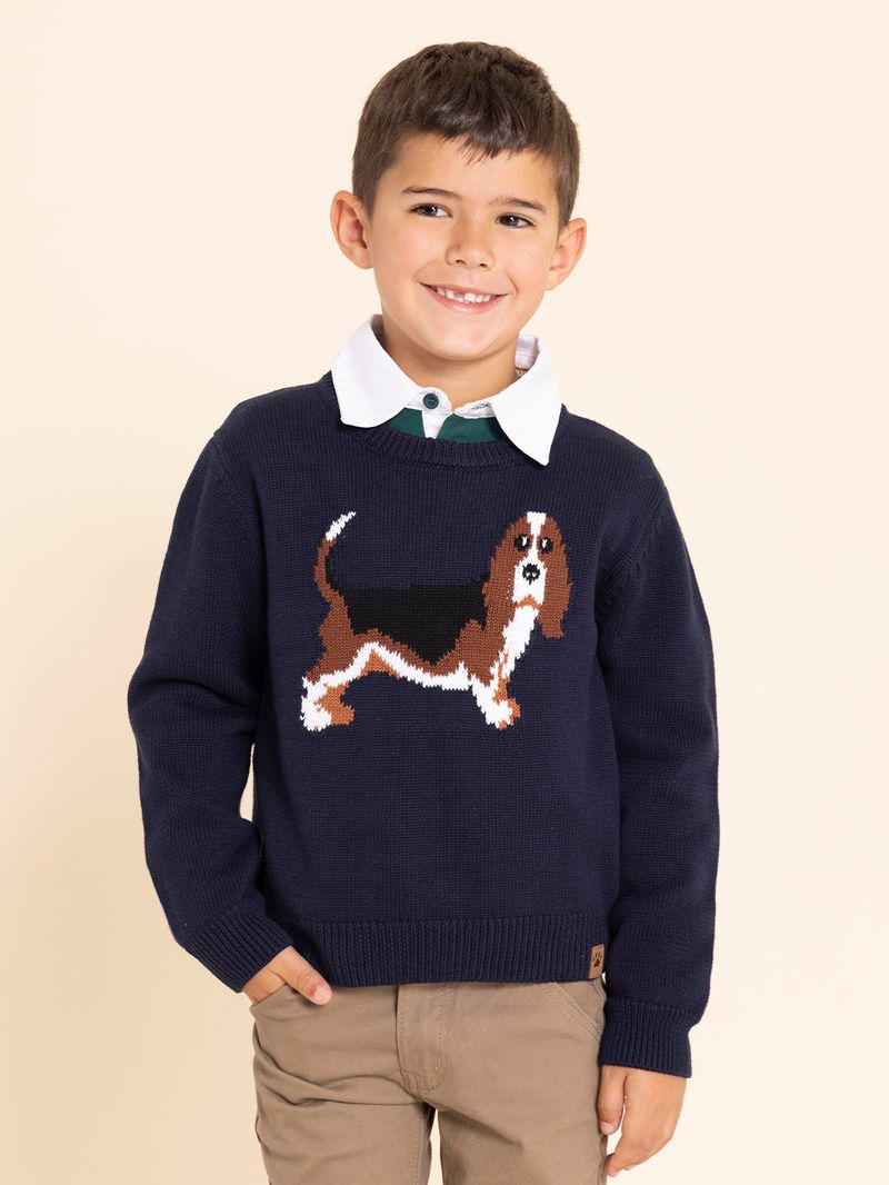 Chompa-Para-Niño-Algodon-Basset-Navy-Hush-Puppies-Kids