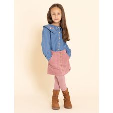 Falda Para Niña Algodón Corduroy Nina Rosado Hush Puppies Kids