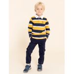 Polo-Manga-Larga-Para-Niño-Algodon-Reciclado-Oscar-Amarillo-Hush-Puppies-Kids
