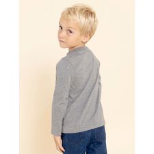 Polo Manga Larga Para Niño Algodón Reciclado Imagine Gris Hush Puppies Kids