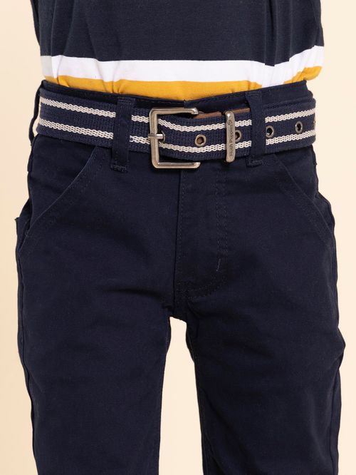 Pantalón Para Niño Algodón Belt Azul Hush Puppies Kids