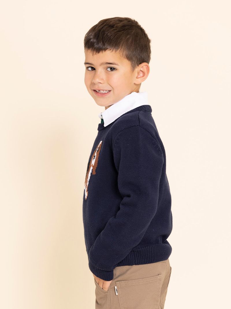 Chompa-Para-Niño-Algodon-Basset-Navy-Hush-Puppies-Kids