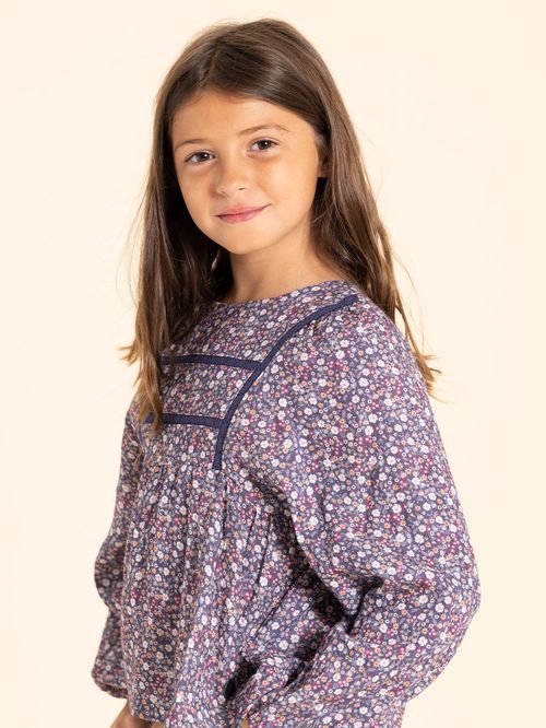 Blusa Para Niña Algodón Amapola Azul Hush Puppies Kids