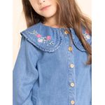 Blusa-Para-Niña-Algodon-Tencel-Matilda-denim-Oscuro-Hush-Puppies-Kids