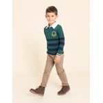 Polo-Manga-Larga-Para-Niño-Algodon-Chester-Verde-Hush-Puppies-Kids