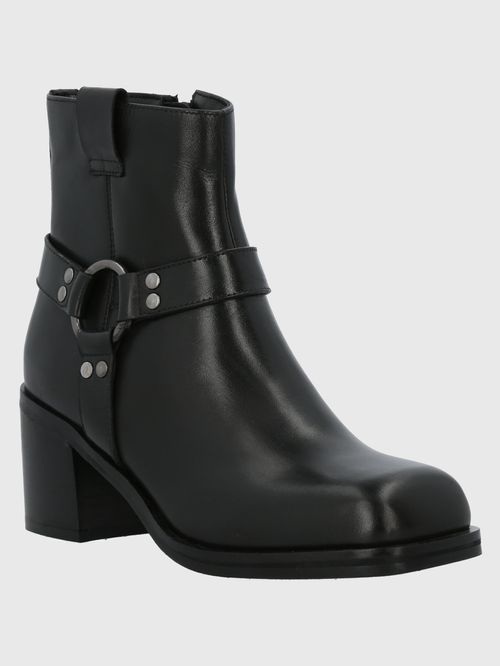 Botín Para Mujer Cuero Maylo Negro Hush Puppies