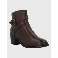 Botín Para Mujer Cuero Amanda Marrón Hush Puppies