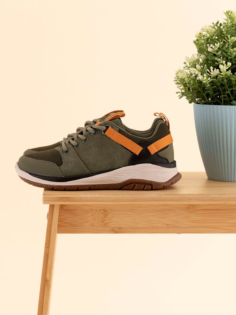 Zapatilla-Para-Niño-Cuero-Moveland-Verde-Hush-Puppies