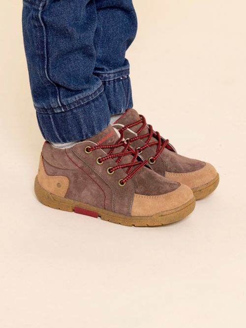 Botín Para Niño Cuero Caco II Marrón Hush Puppies