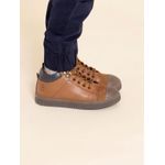 Zapatilla-Para-Niño-Cuero-Waco-Marron-Hush-Puppies