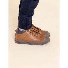 Zapatilla Para Niño Cuero Waco Marrón Hush Puppies