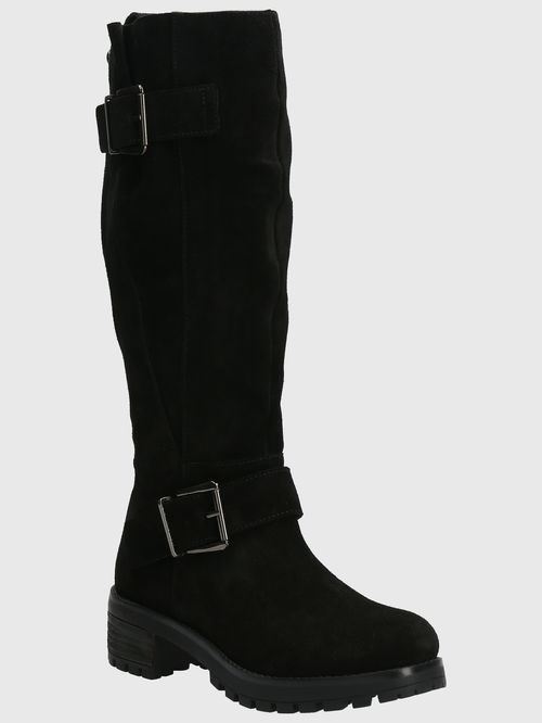 Bota Para Mujer Cuero Ester Negro Hush Puppies