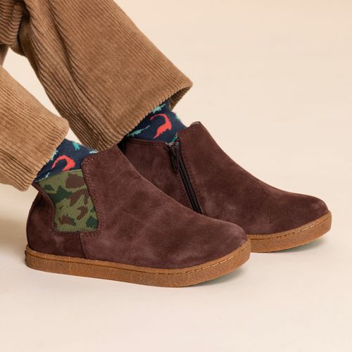 Botín Para Niño Gamuza Piombino Marrón Hush Puppies