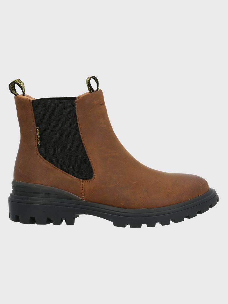 Botin-Para-Mujer-Cuero-One-And-Only-Marron-Oscuro-Hush-Puppies