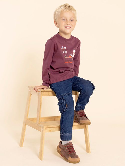 Botín Para Niño Cuero Caco II Marrón Hush Puppies