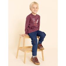 Botín Para Niño Cuero Caco II Marrón Hush Puppies
