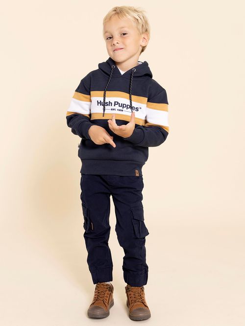 Zapatilla Para Niño Cuero Waco Marrón Hush Puppies