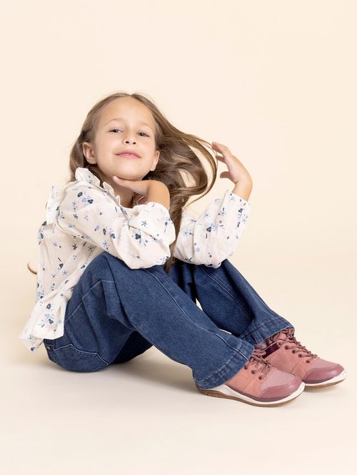 Zapatilla Para Niña Cuero Moveland Rosado Hush Puppies