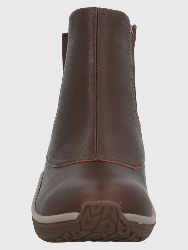 Botin-Para-Mujer-Cuero-Spinal-Rug-Chelsea-Marron-Oscuro-Hush-Puppies