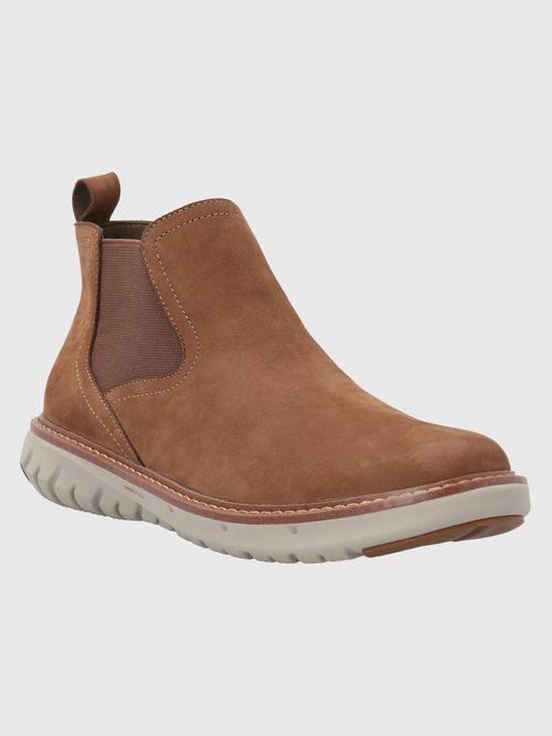 Botín Para Hombre Cuero Smart Chelsea Marrón Hush Puppies