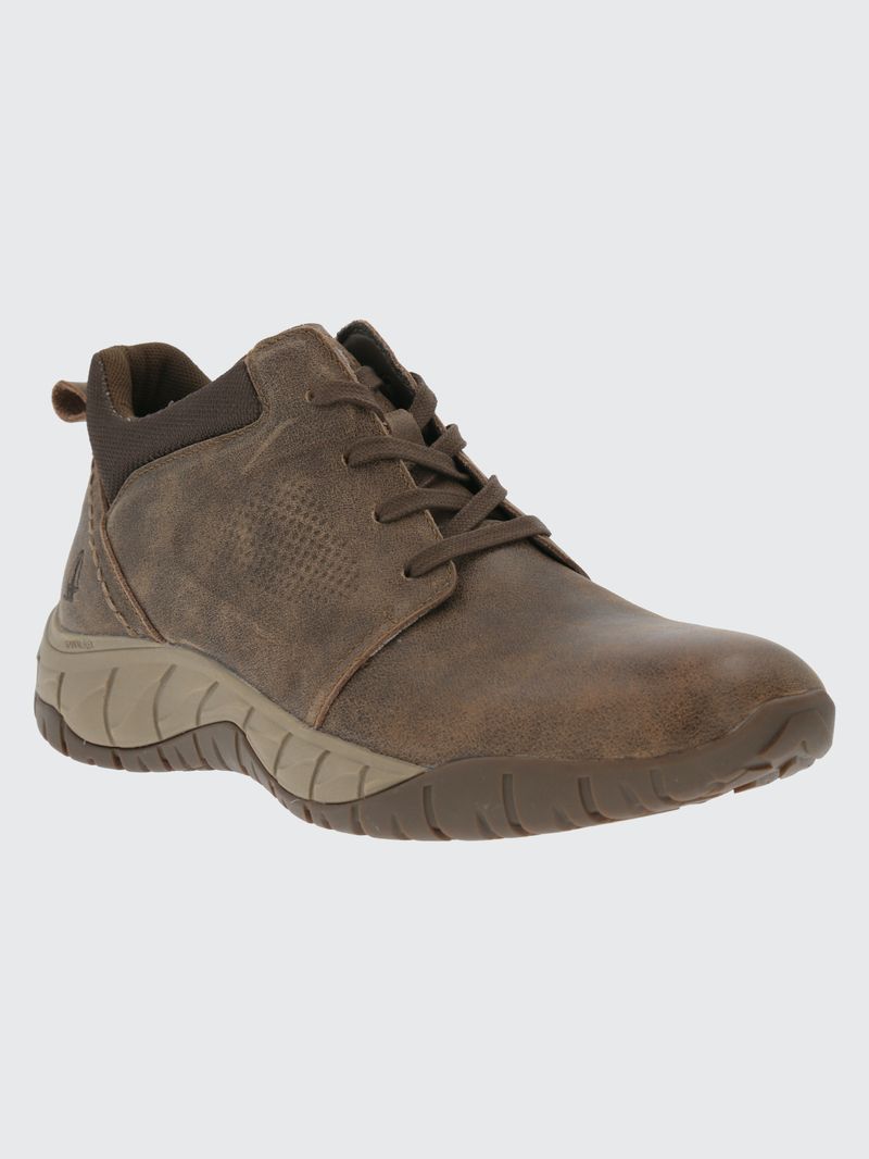 Botin-Para-Hombre-Cuero-Bodo-Marron-Oscuro-Hush-Puppies