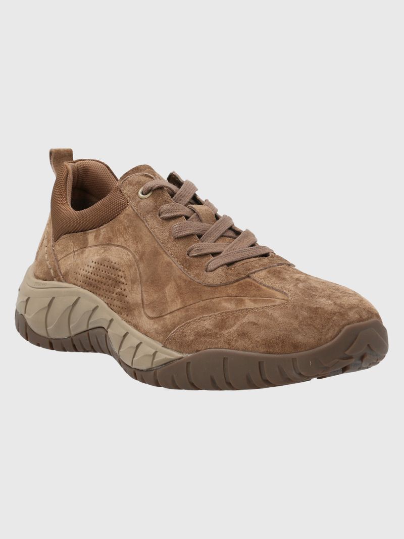 Zapatilla-Para-Hombre-Cuero-Morrin-Marron-Claro-Hush-Puppies