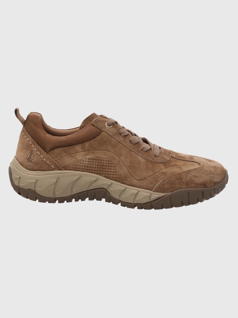 Zapatilla-Para-Hombre-Cuero-Morrin-Marron-Claro-Hush-Puppies