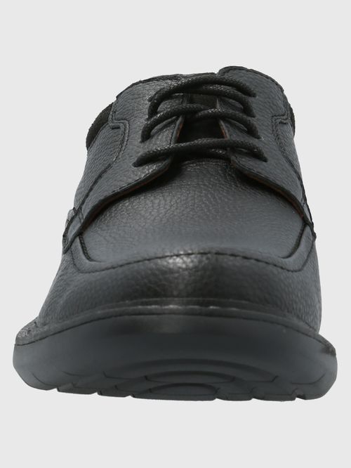 Zapato Para Hombre Cuero Kansas Negro Hush Puppies
