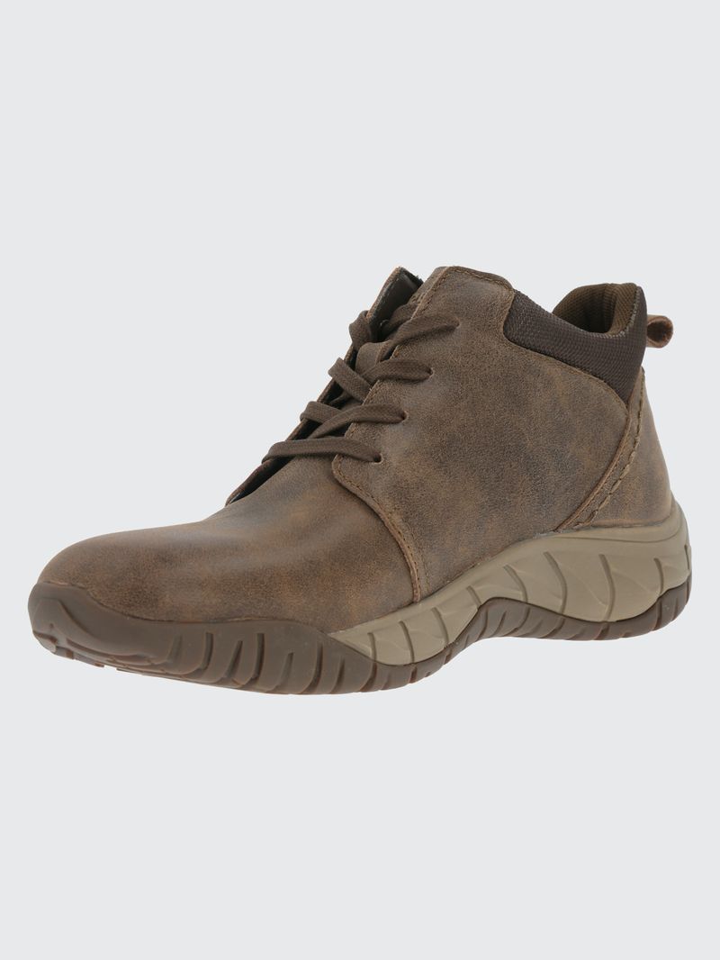 Botin-Para-Hombre-Cuero-Bodo-Marron-Oscuro-Hush-Puppies