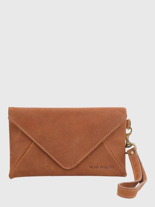 Billetera Para Mujer Cuero Moss Clucth Caramelo Hush Puppies
