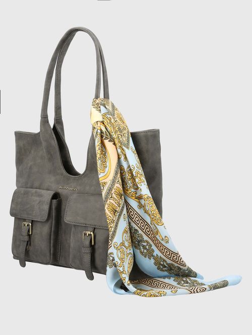 Cartera Para Mujer Sintético Donna Bag Gris Hush Puppies