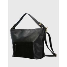 Cartera Para Mujer Cuero Sintético Laryn Hobo Negro Hush Puppies