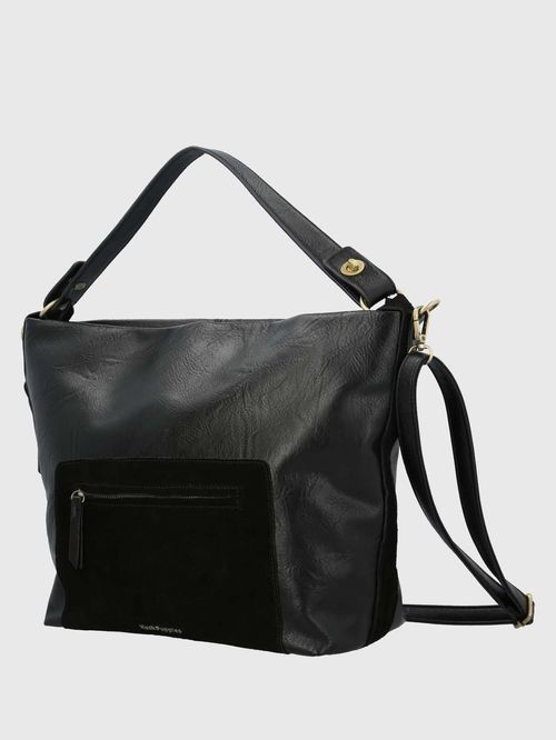 Cartera Para Mujer Cuero Sintético Laryn Hobo Negro Hush Puppies