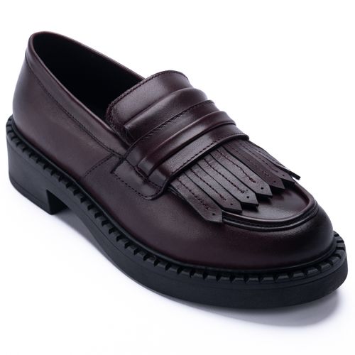Mocasín Para Mujer Cuero Willow Burgundy Hush Puppies