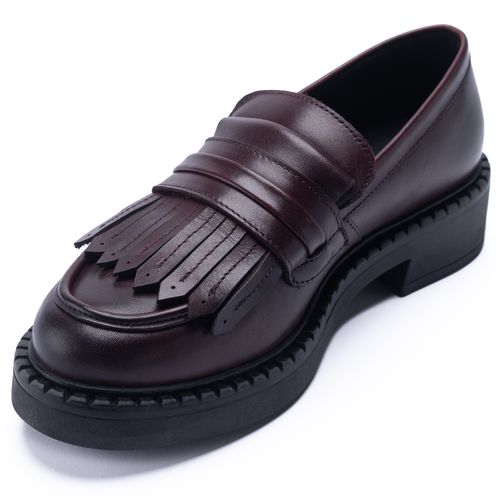 Mocasín Para Mujer Cuero Willow Burgundy Hush Puppies