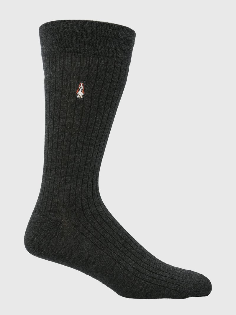 Medias-Para-Hombre-Algodon-Elastano-Cuff-Dogembro-Gris-Oscuro-Hush-Puppies