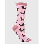 Medias-Para-Mujer-Algodon-Elastano-Dachshund-Rosado-Hush-Puppies