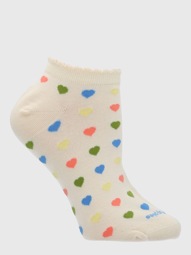Medias-Para-Mujer-Algodon-Elastano-Ped-ST-Hearty-Crema-Hush-Puppies